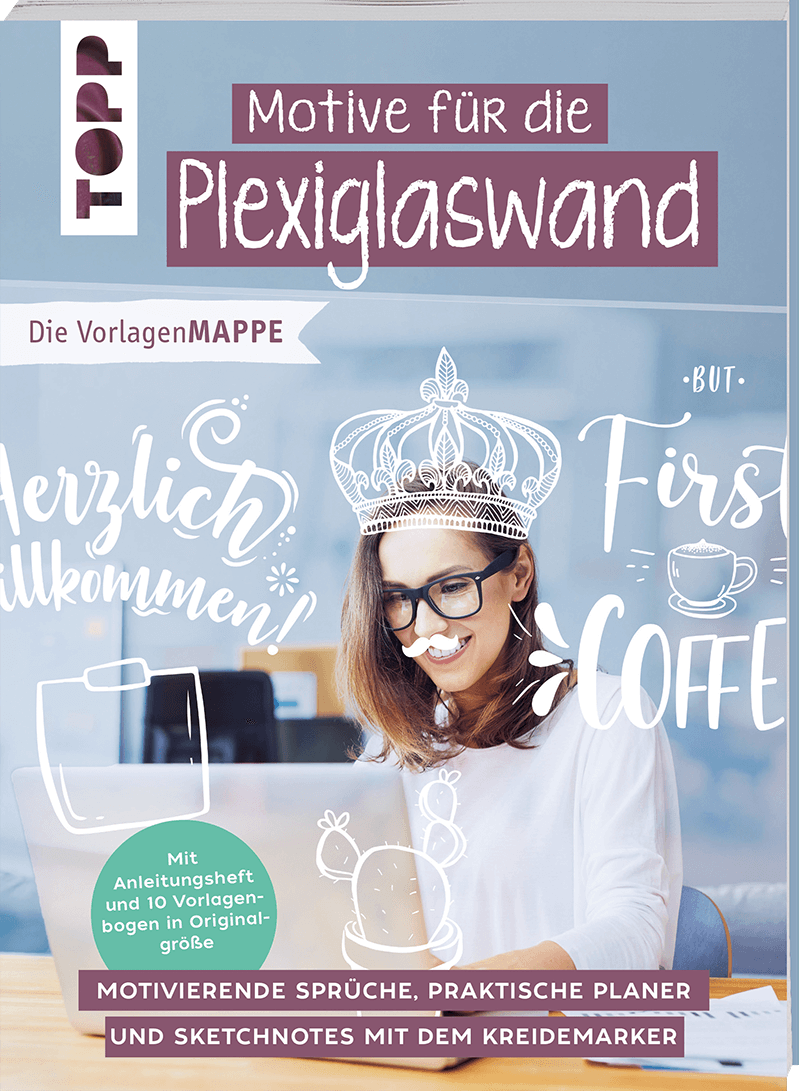 Kreidemarker-Motive für die Plexiglaswand