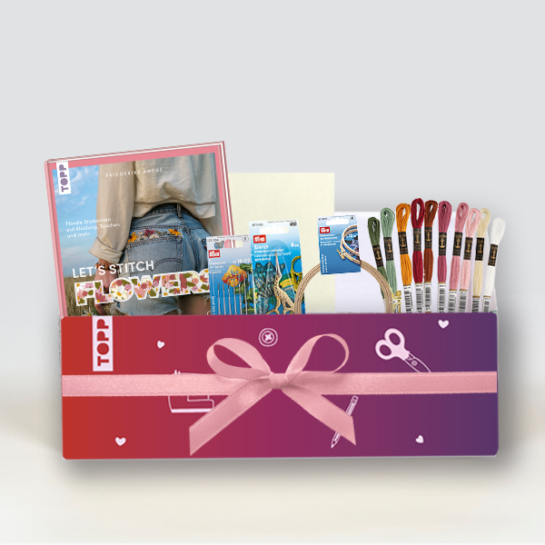 Geschenkset Blumen sticken