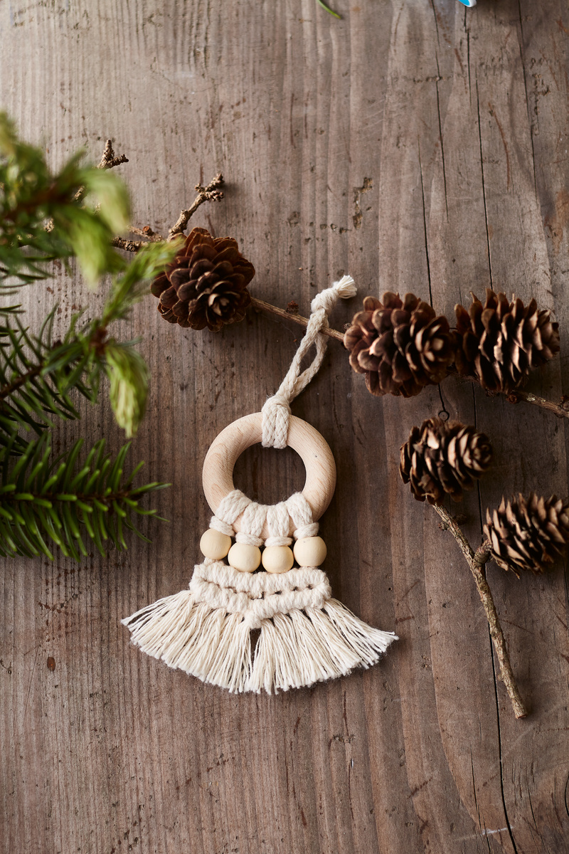 Makramee Adventskalender Anhäger