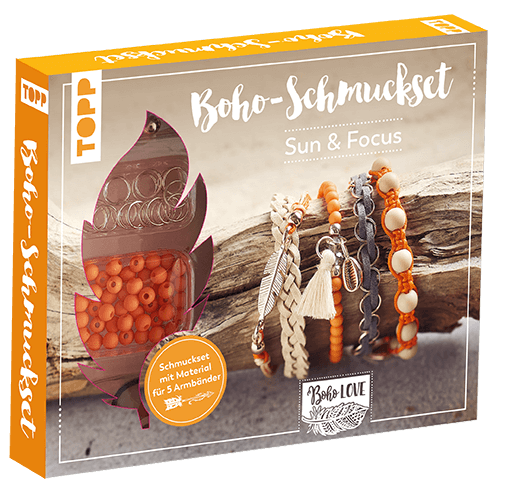 Boho-Schmuckset Sun & Focus (Orange)