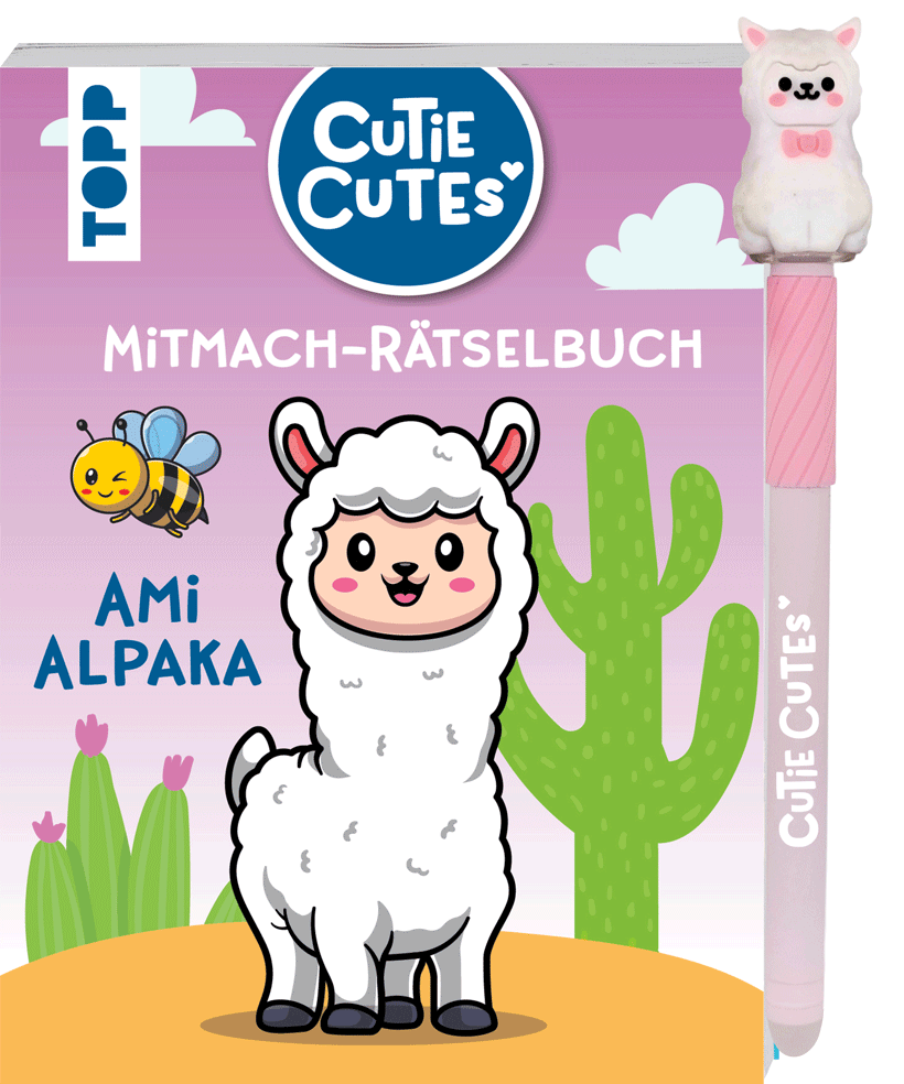 Cutie Cutes - Mitmach-Rätselbuch. Ami Alpaka