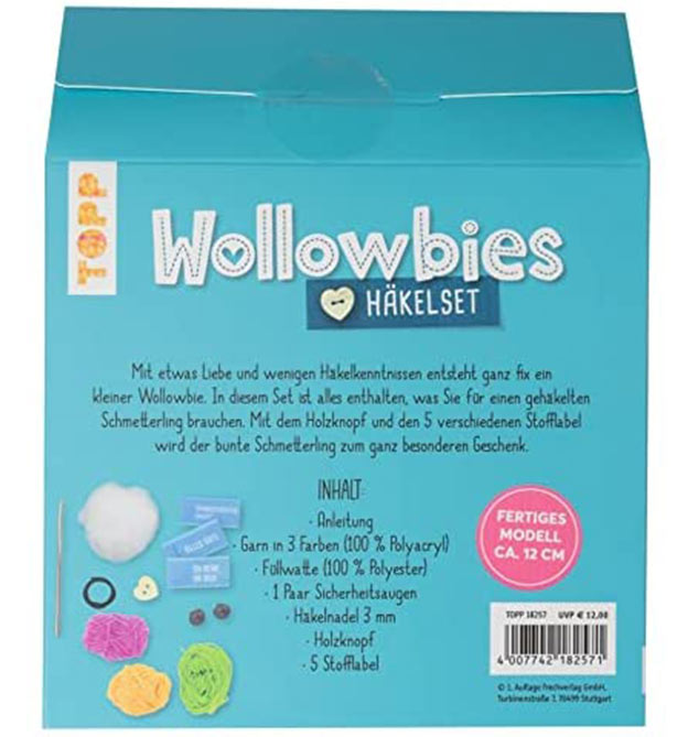 Wollowbies Häkelset Rückseite