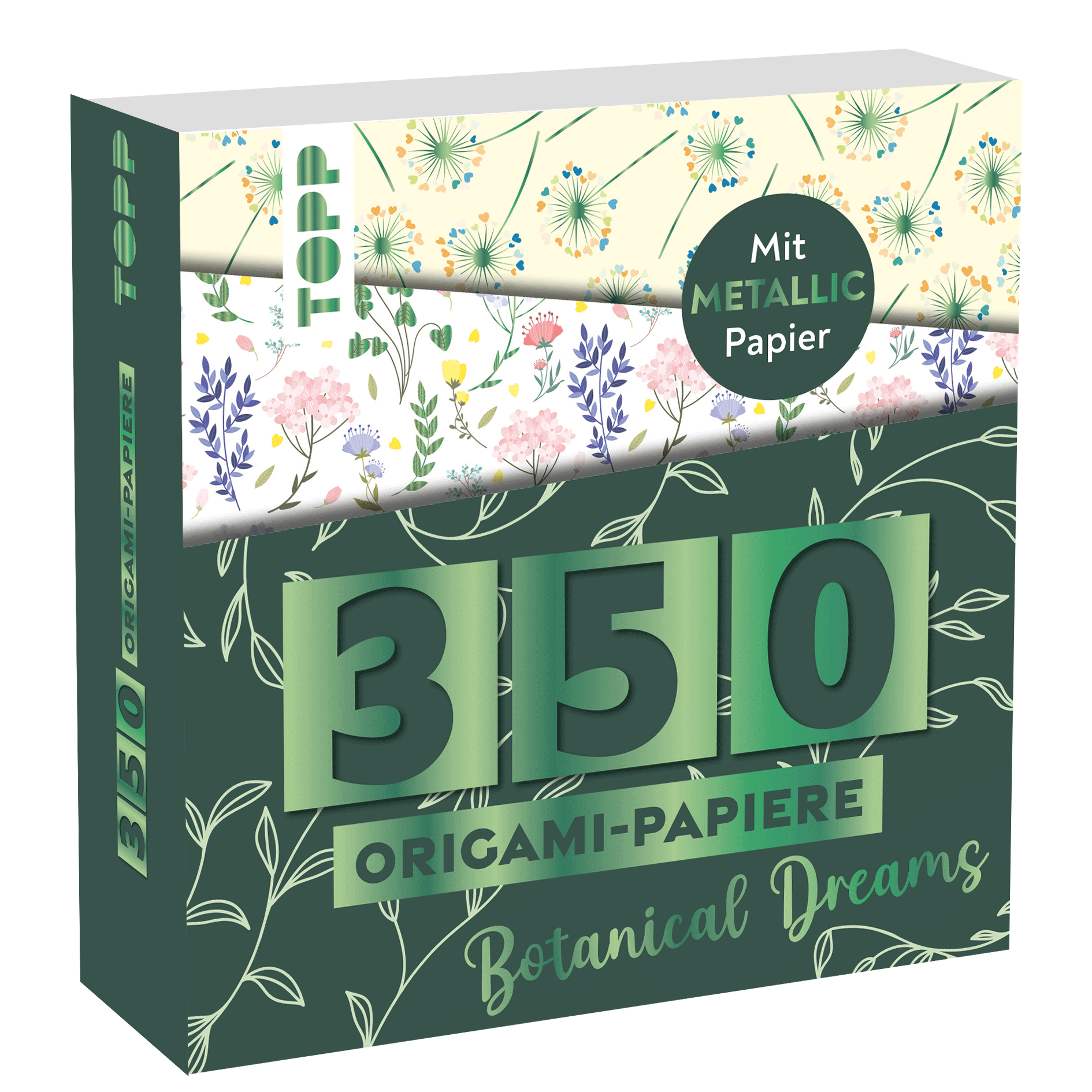 350 Origami-Block Florale Motive