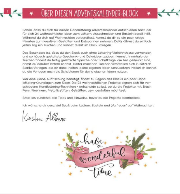 Grundlagen aus dem Handlettering Adventskalender