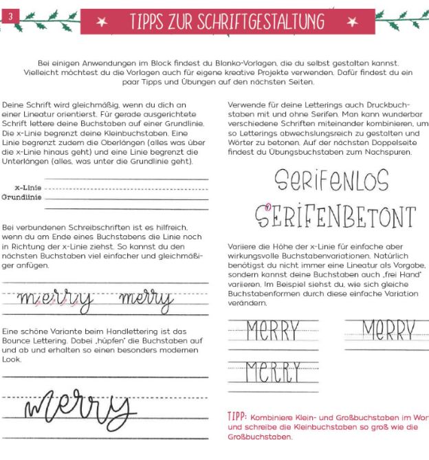 Schriftgestaltung lernen im Handlettering Adventskalender