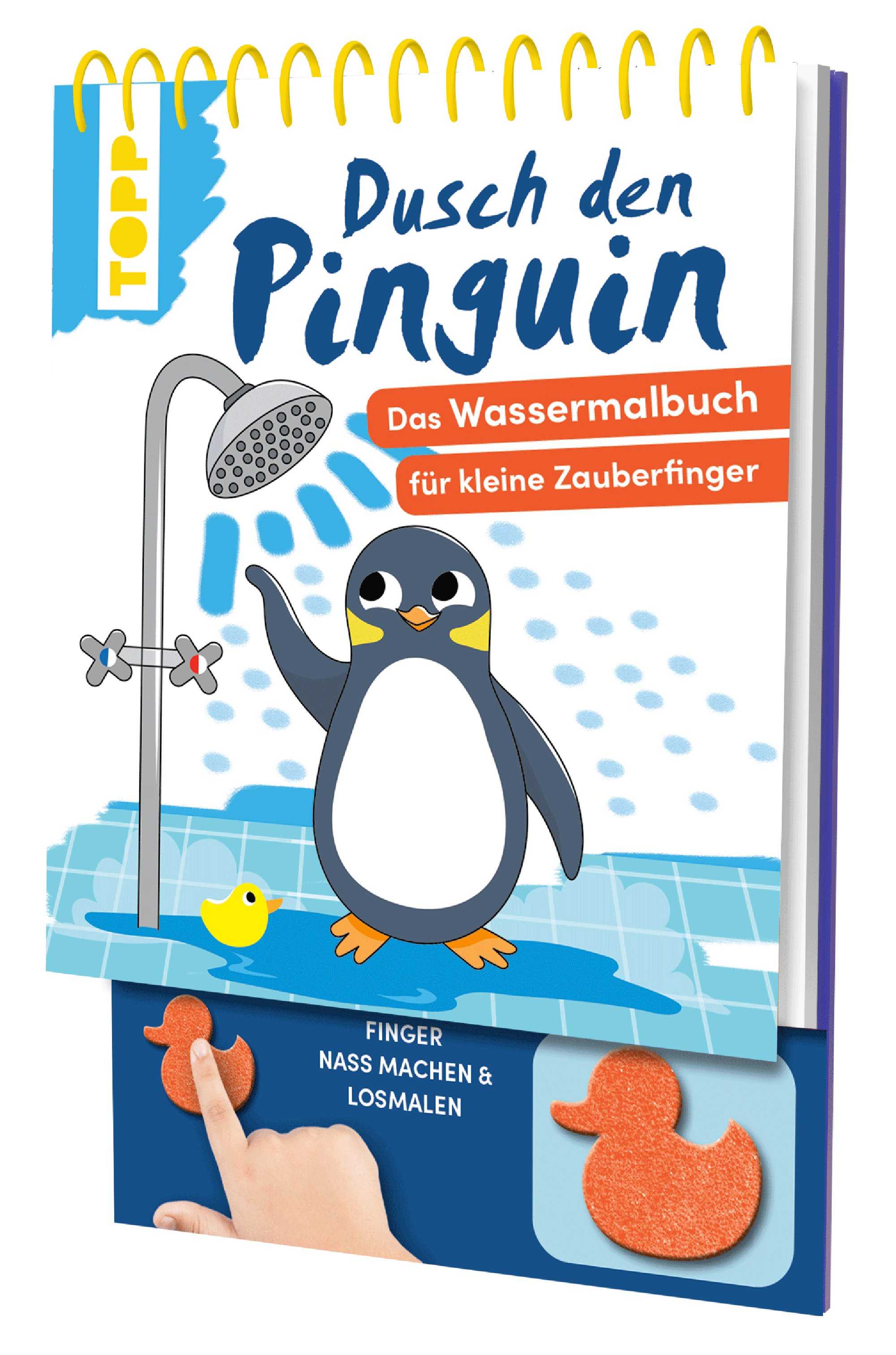 Dusch den Pinguin. Das Wassermalbuch zum Mitmachen