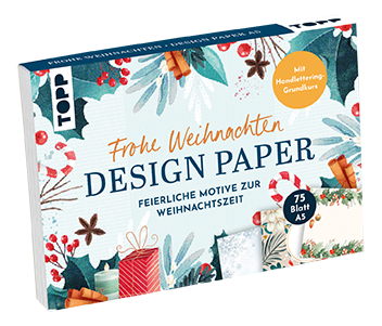 Design Paper A5 Frohe Weihnachten. Mit Handlettering-Grundkurs
