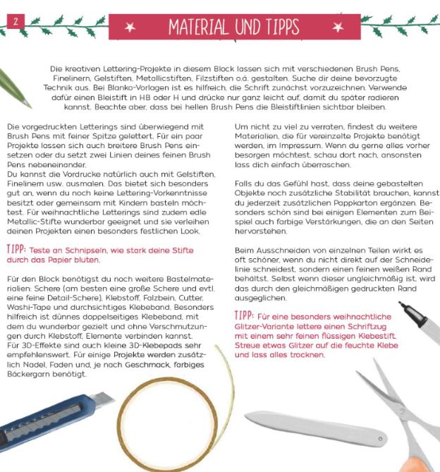 Materialtipps im Handlettering Adventskalender