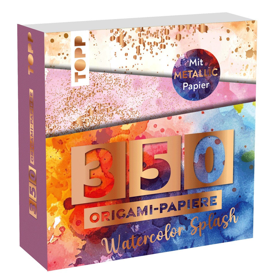 350 Origami-Block Watercolor Splash