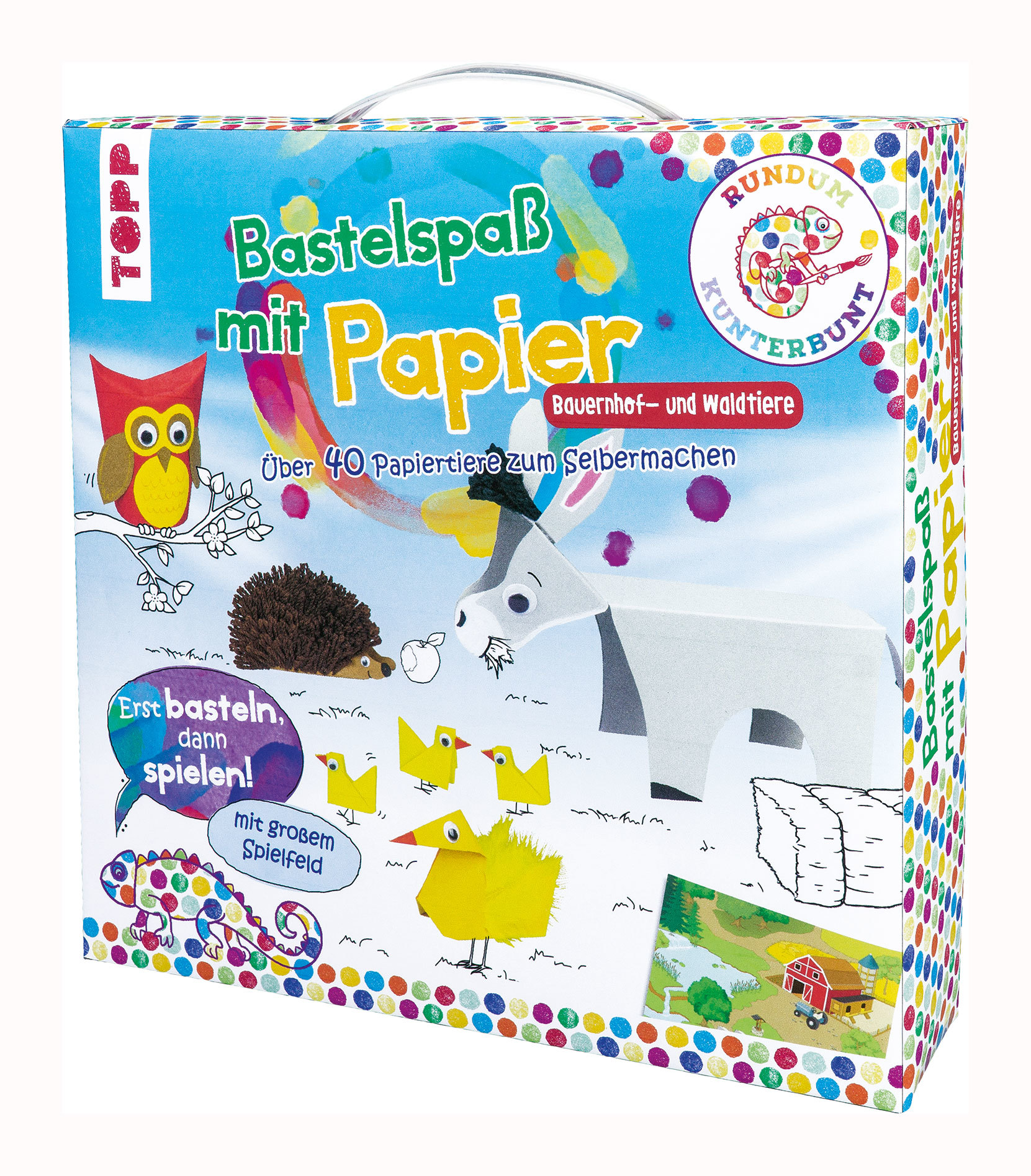 Rundum Kunterbunt Bastelspaß mit Papier Bauernhof- und Waldtiere