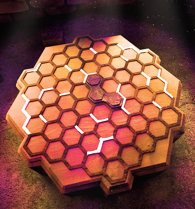 Rätsel mit Gitter aus Sechsecken