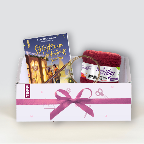 Geschenkset Multimuster-Tuch mit Bobbel stricken (Knit-Along) 