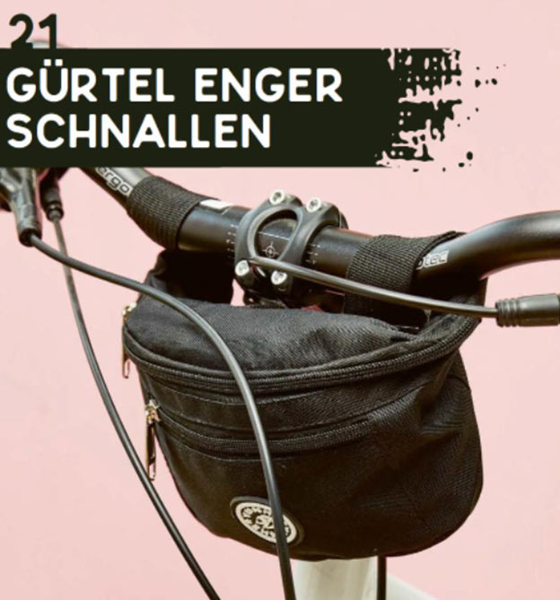 Fahrrad Hack: Gürteltasche am Lenker