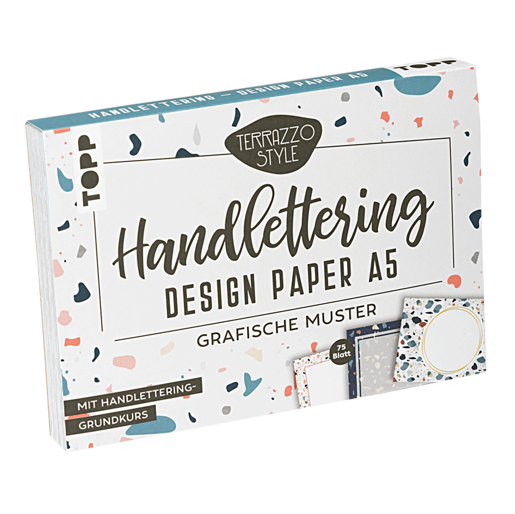 Handlettering Design Paper Block Terrazzo A5