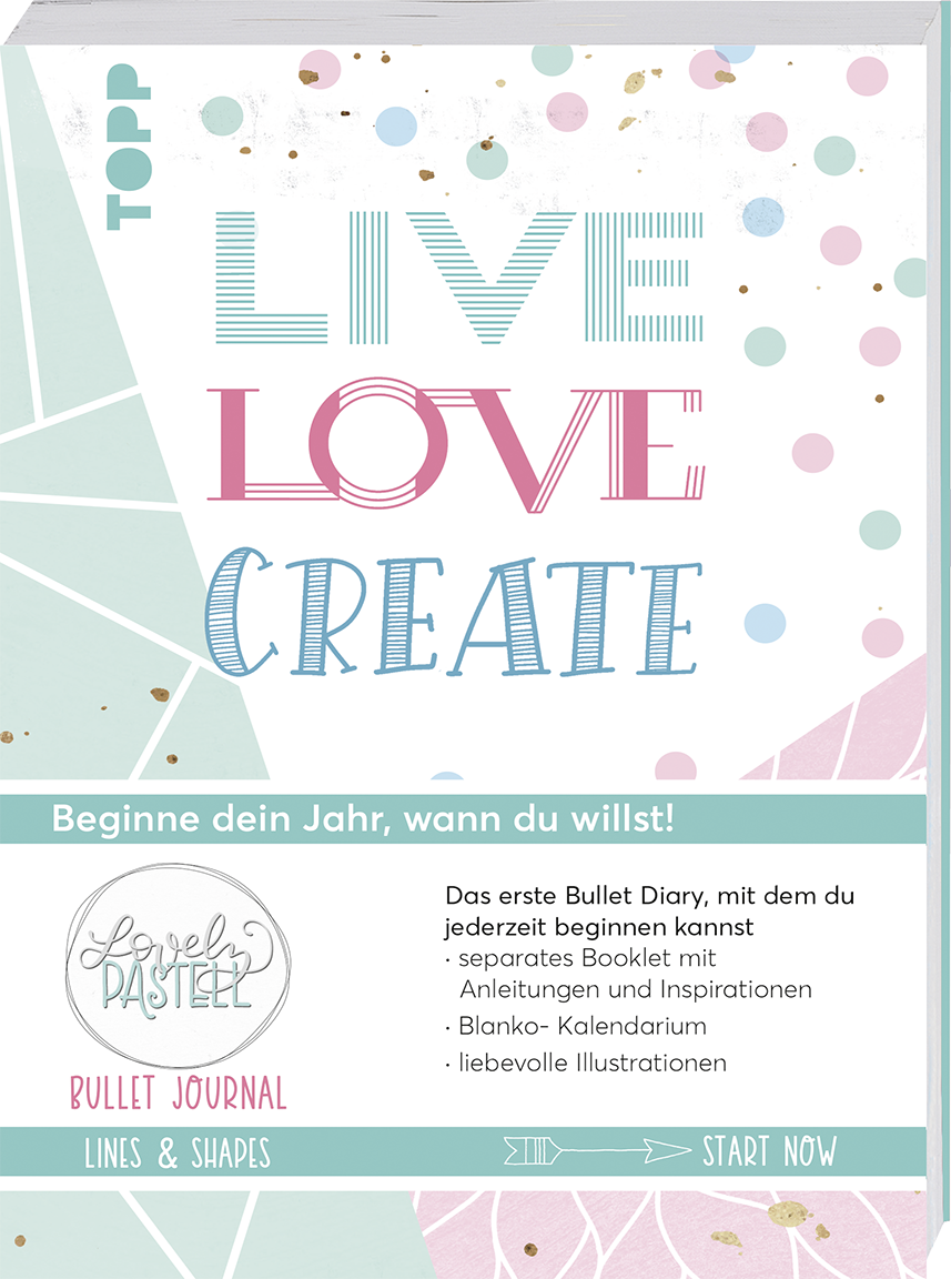 Bullet Journal Lovely Pastell Lines & Shapes  - Live, love, create