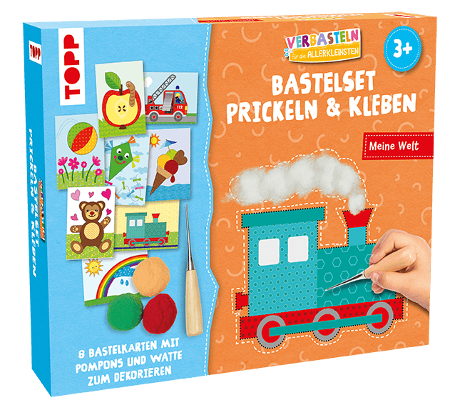 Verbasteln für die Allerkleinsten: Bastelset Prickeln & Kleben. Meine Welt