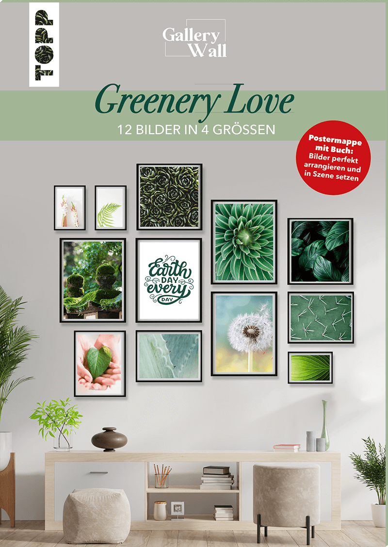 Gallery Wall "Greenery Love" - 12 Bilder in 4 Größen