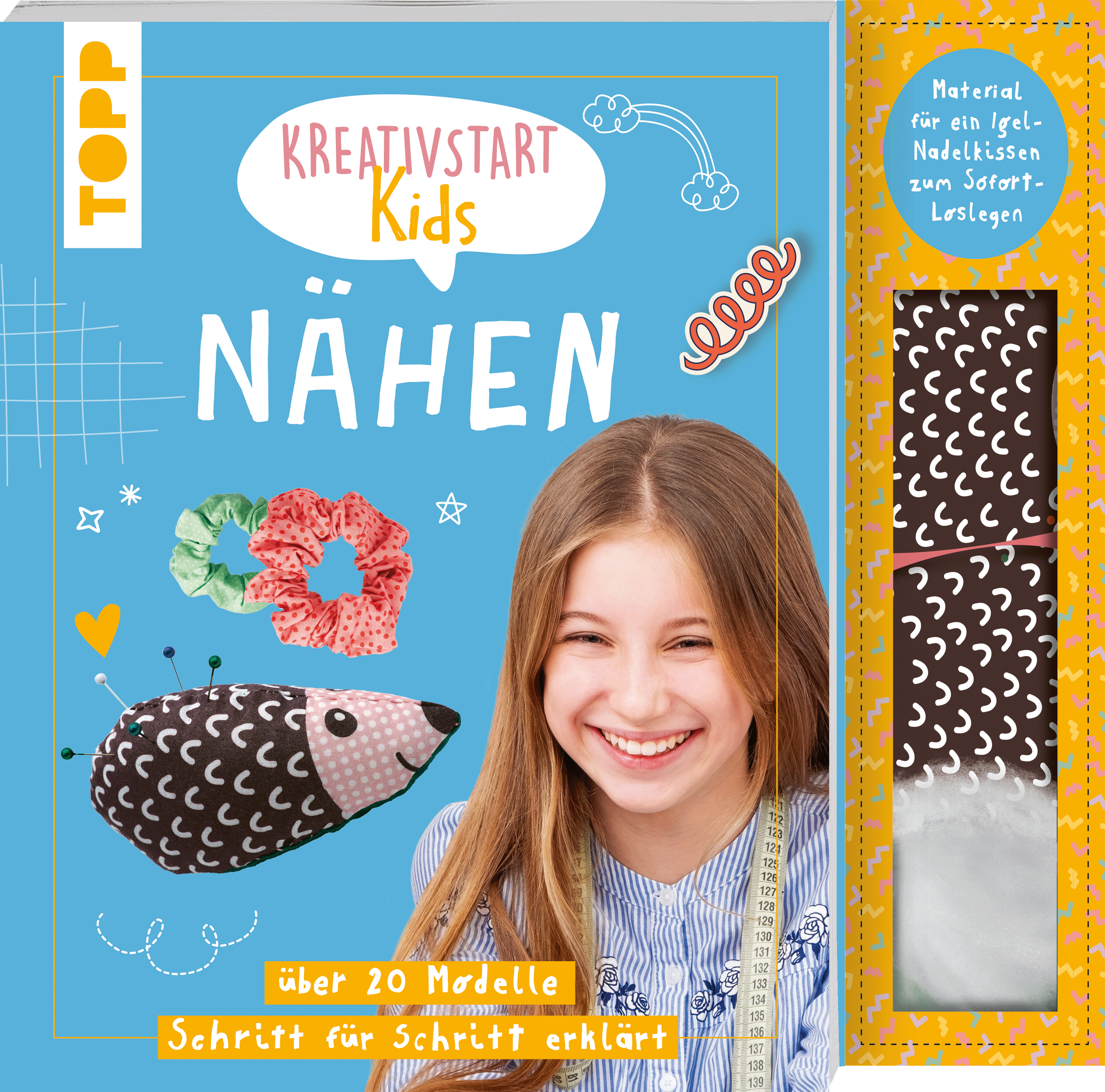 Kreativstart Kids Nähen. Anleitungsbuch und Material