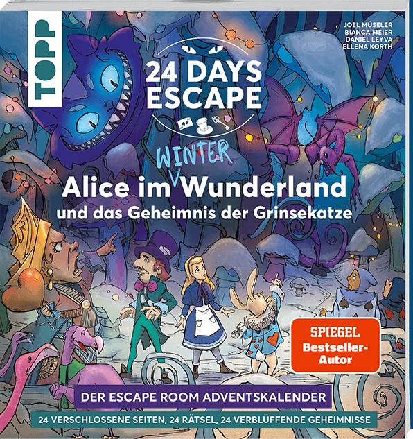 24 DAYS ESCAPE – Escape Room Adventskalender: Alice im Wunderland und das Geheimnis der Grinsekatze