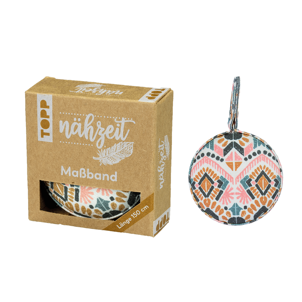 Nähzeit Maßband Weiß/ Rosa/ Beige