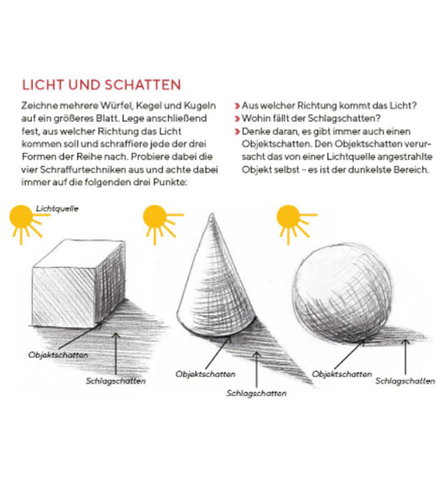 Zeichnen lernen - Lektion Licht und Schatten