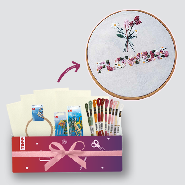Materialset für florales Sticken