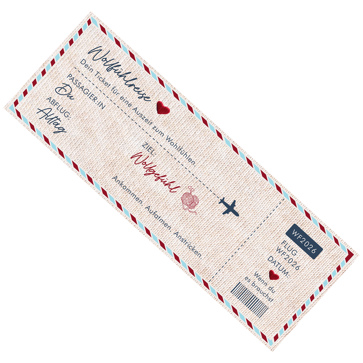 Postkarte "Wollfühlreise"