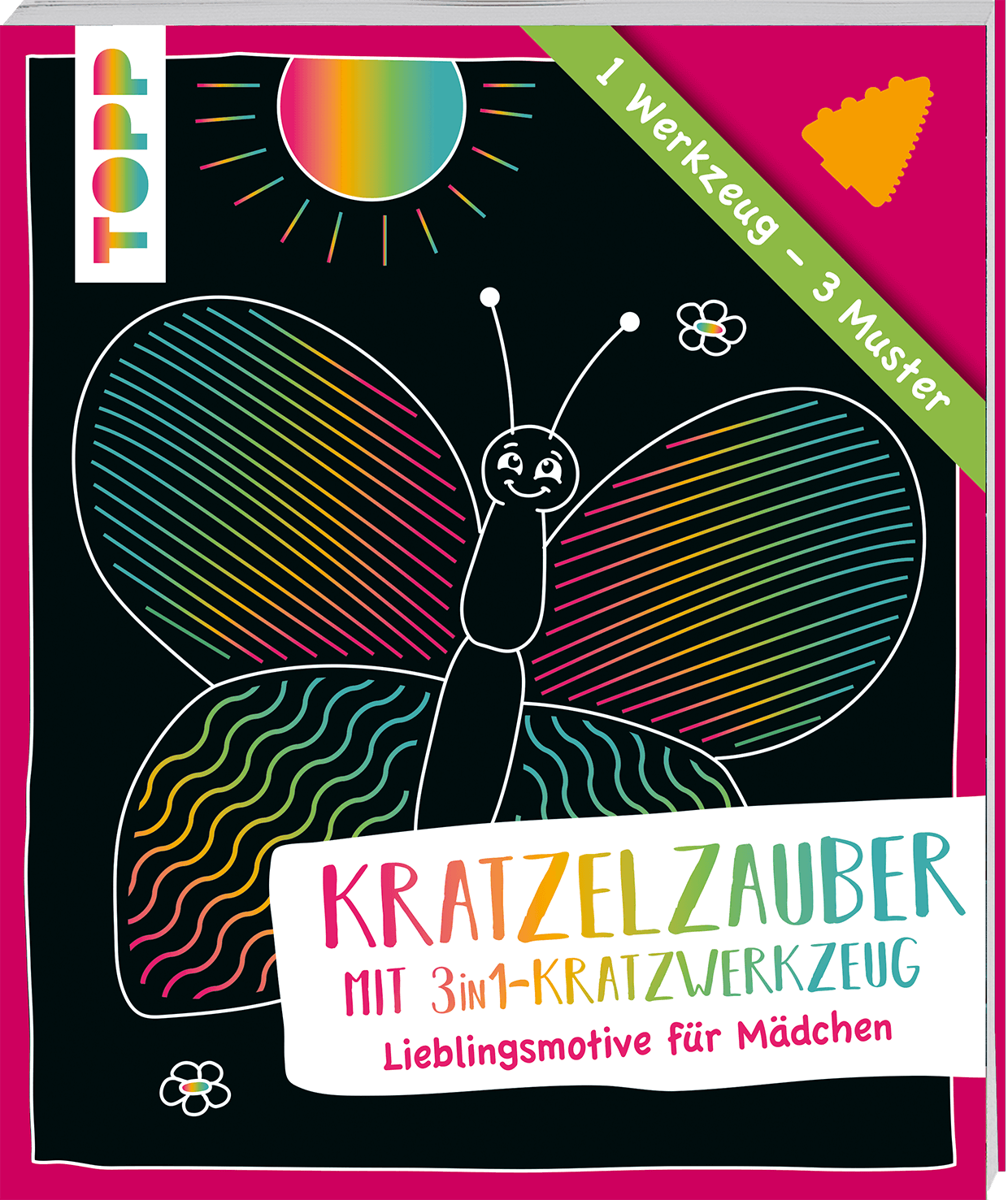 Kratzelzauber mit Kratzwerkzeug Mädchen