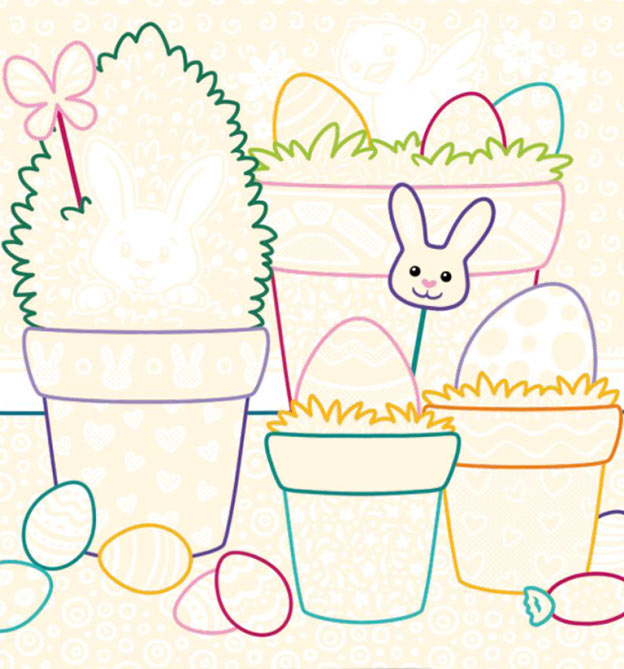 Vorlage Zauberpapier Osterdekoration