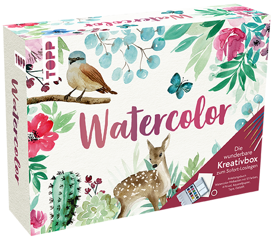 Watercolor - Die wunderbare Kreativbox. Mit Anleitungsbuch und Material