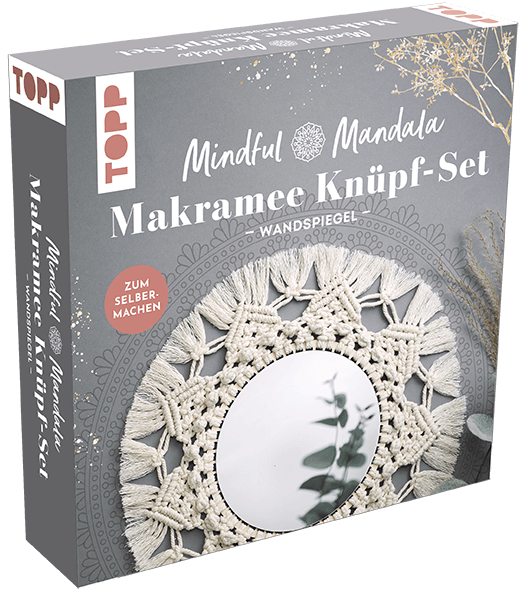 Mindful Mandala - Makramee-Knüpf-Set: Wandspiegel