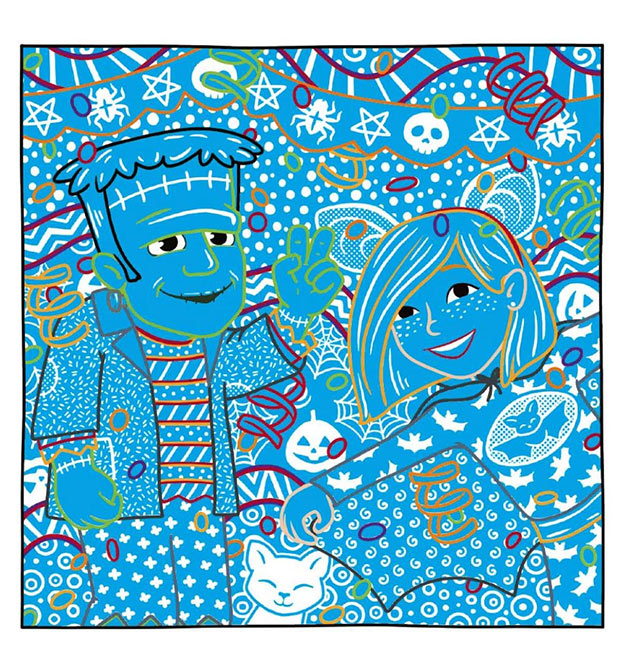 Zauberpapier Halloween Motiv