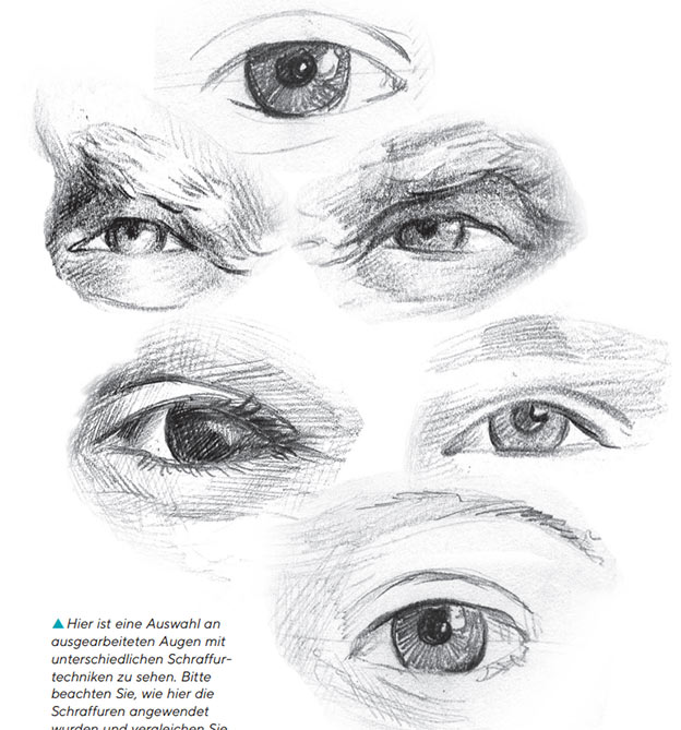 Beispiele fuer ausgearbeitete Augen 