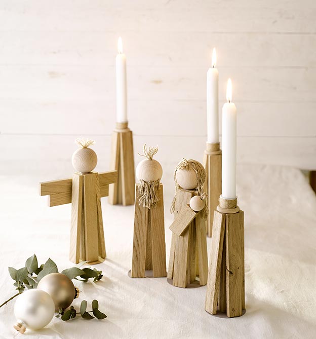 Kleine Engel aus Holz