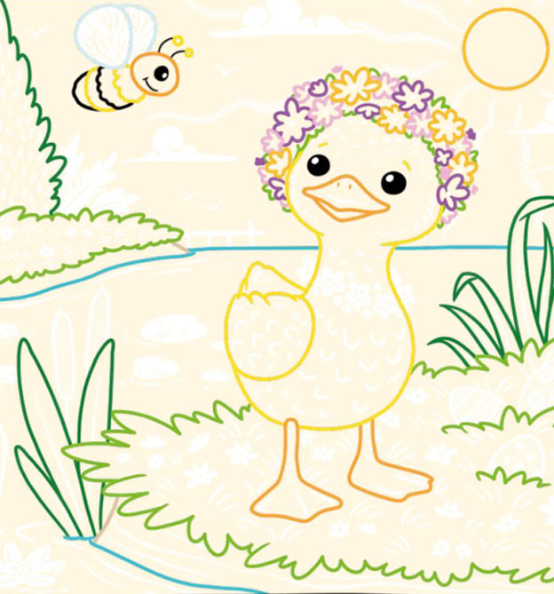 Vorlage Zauberpapier Kueken