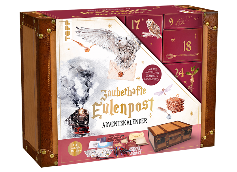Adventskalender Zauberhafte Eulenpost: 24 Überraschungen für Papeterie-Lover
