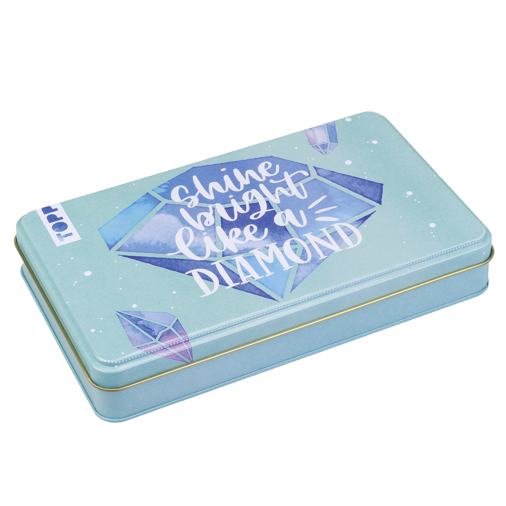 Handlettering Designdose "Shine bright like a diamond" (Diamantenmotiv)