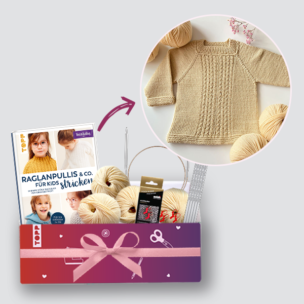 Geschenkset Raglanpulli für Baby stricken mit Veronika Hug