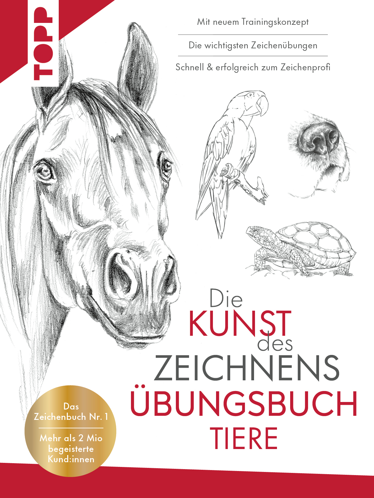 Die Kunst des Zeichnens Tiere Übungsbuch