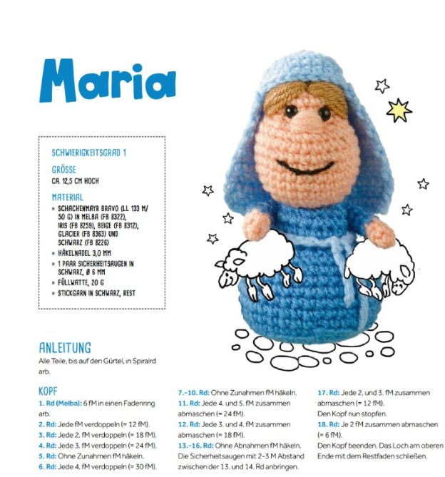 Wollowbies Adventskalender Maria Anleitung Teil 1