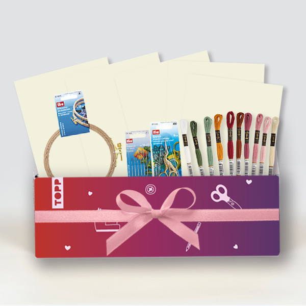 Materialset für florales Sticken