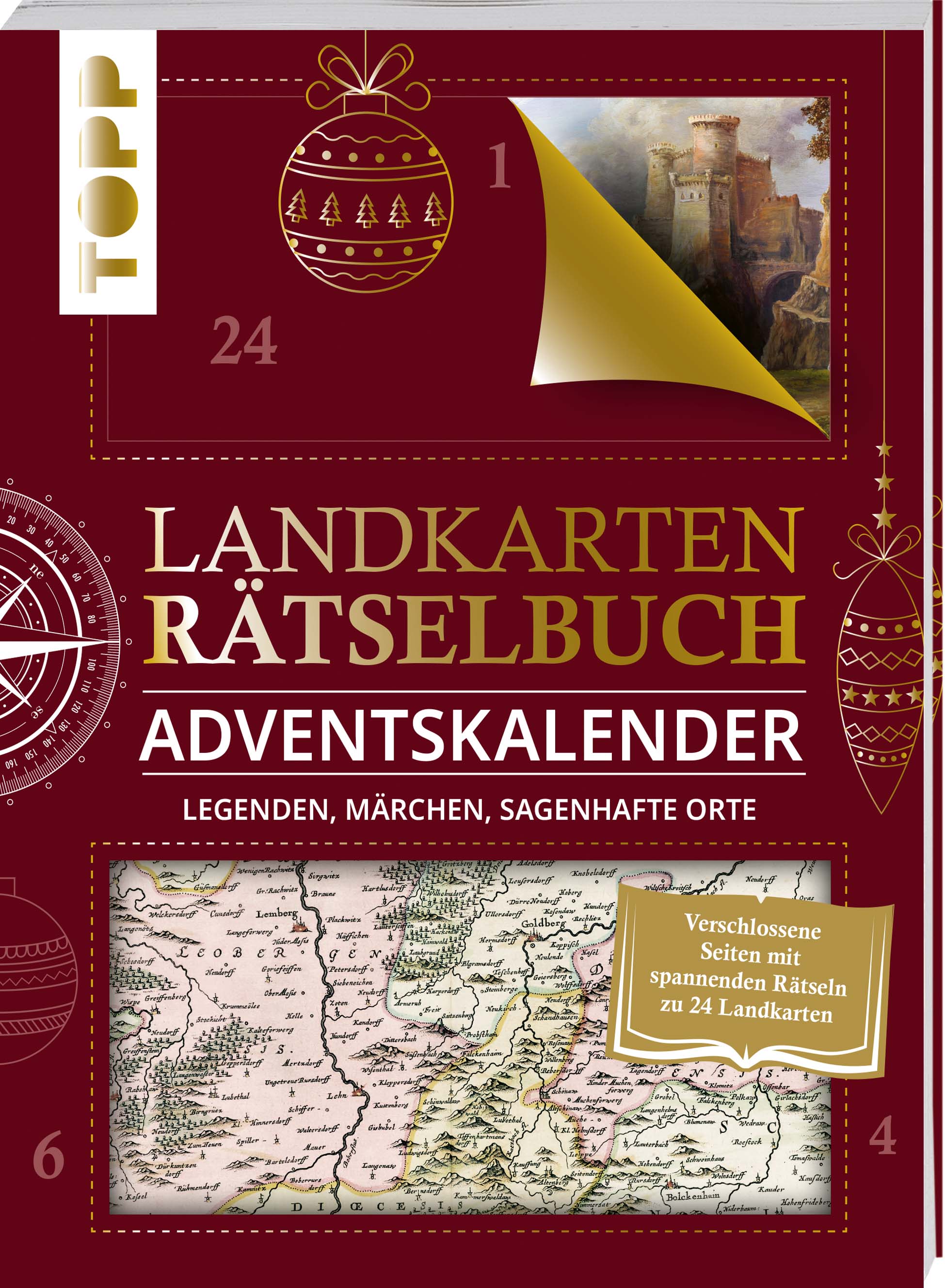 Landkarten Rätselbuch - Adventskalender