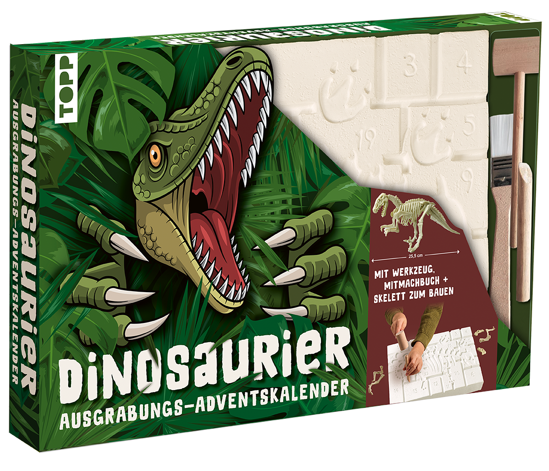 Dinosaurier -  Der Ausgrabungs-Adventskalender. 24 coole Überraschungen zum Ausgraben und Entdecken