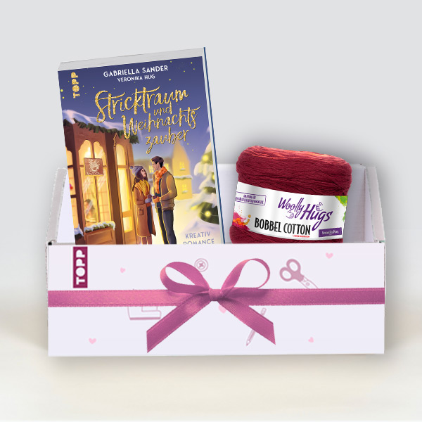 Geschenkset Multimuster-Tuch mit Bobbel stricken (Knit-Along) 