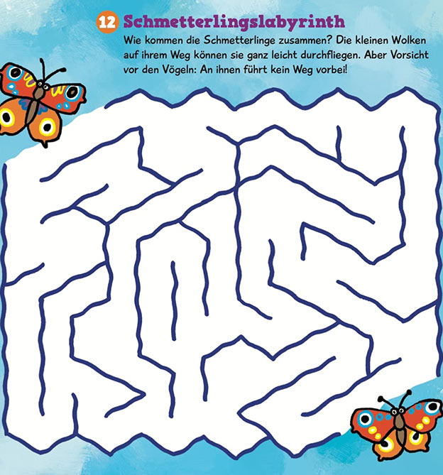 Zauberpapier Raetsel - Schmetterlingslabyrinth