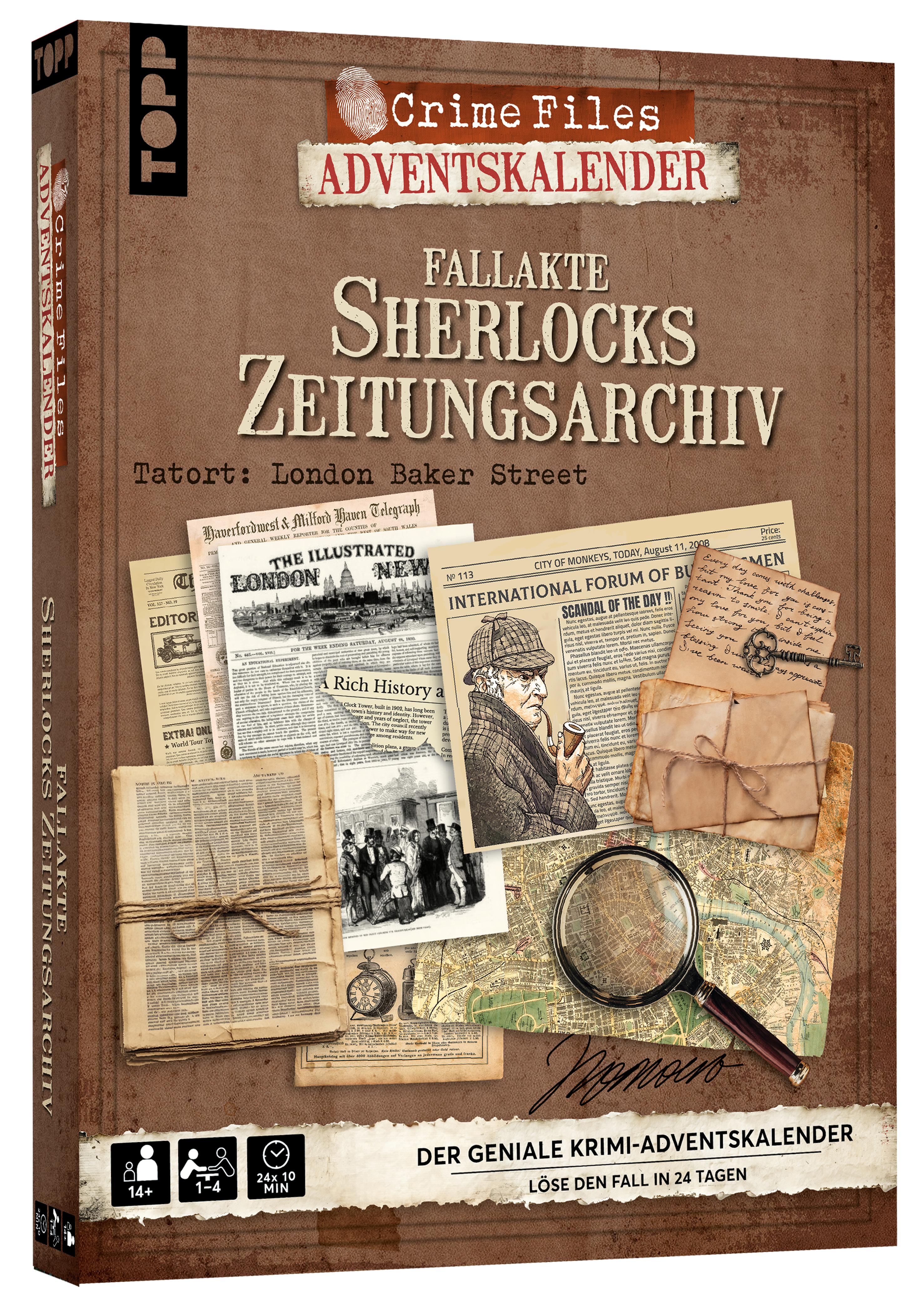 Crime Files – Fallakte: Sherlocks Zeitungsarchiv. Der geniale Krimi-Adventskalender