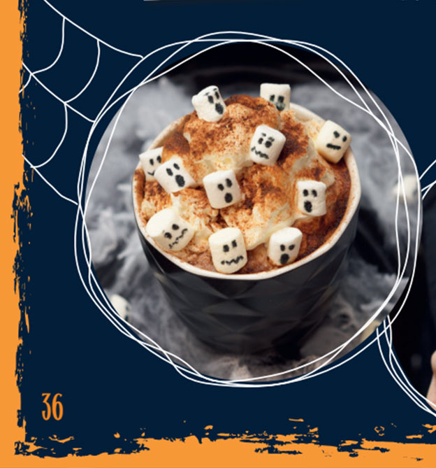 Gruseliger Kakao mit Marshmallows