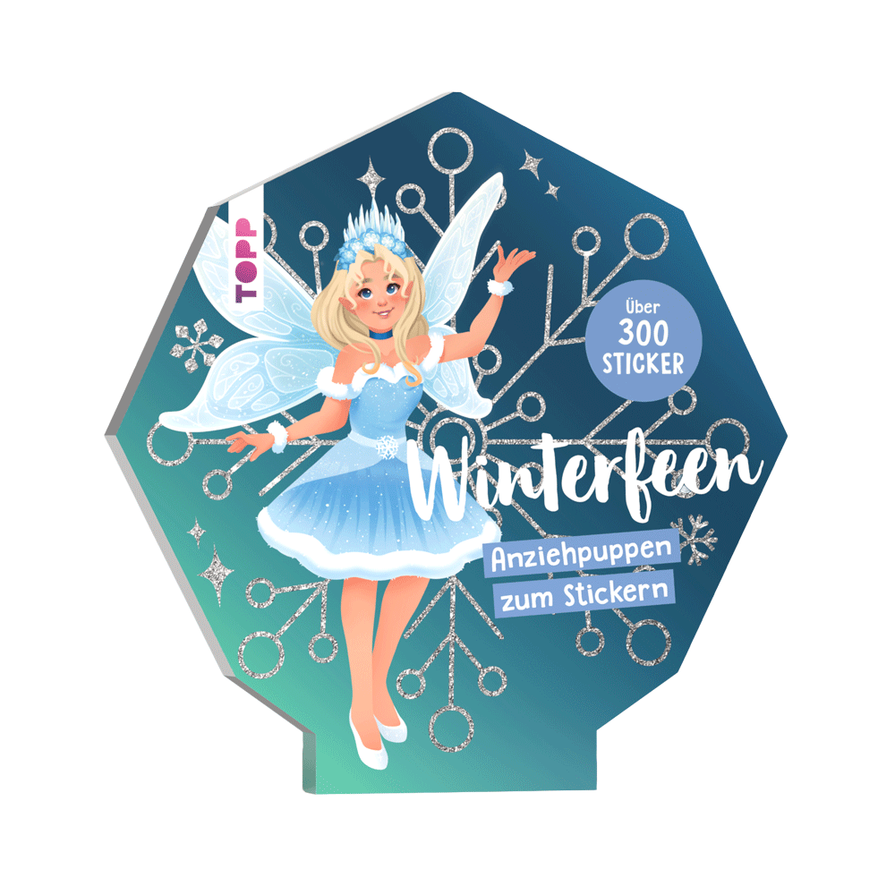 Stickerbuch: Anziehpuppen zum Stickern. Winterfeen