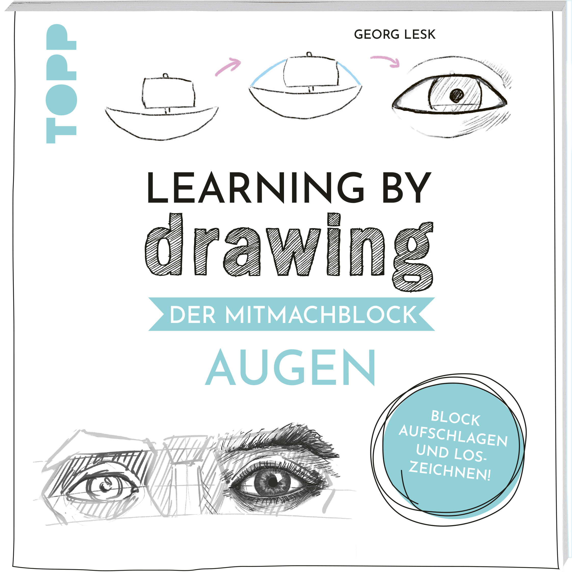 Augen zeichnen mit dem Mitmachblock von TOPP