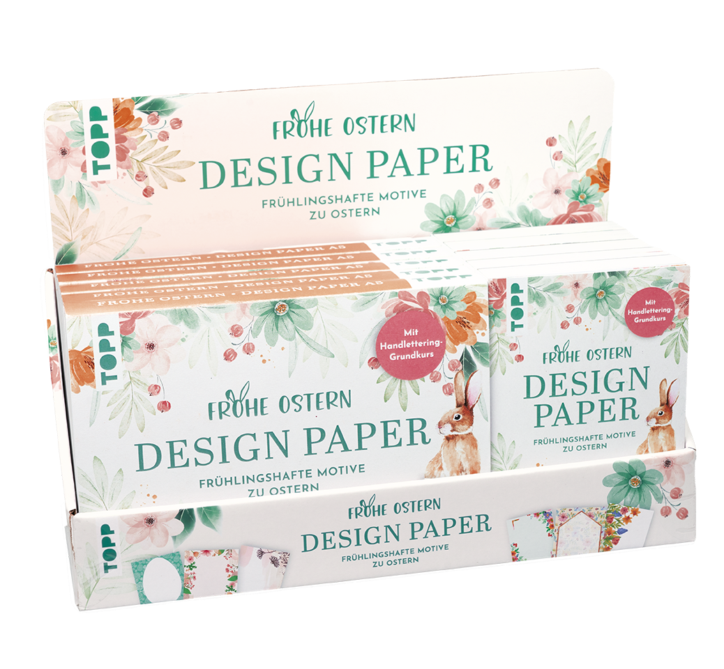 Design Paper Frohe Ostern Display, 2x5 Ex.